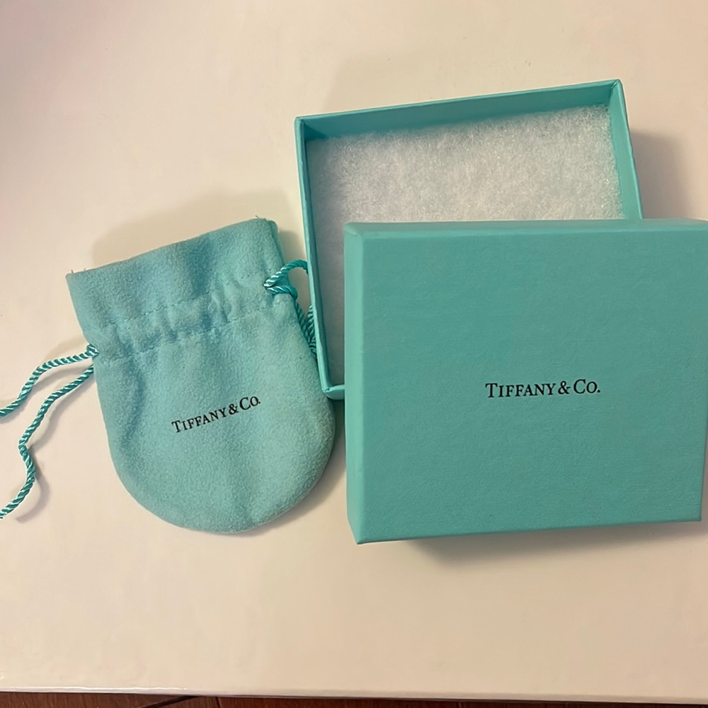 Authentic Tiffany jewelry pouch and box